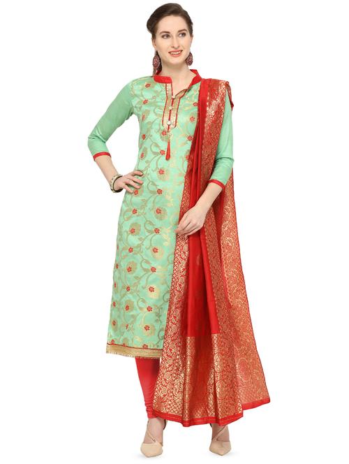 embroidered unstitched suit - 16447124 - Very Small Image - 1