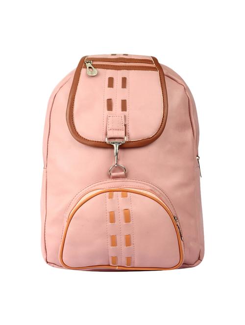 pink leatherette (pu) fashion backpack - 16447289 - Very Small Image - 1