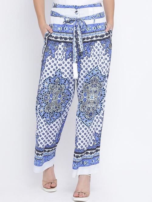 high rise tie front palazzo - 16448857 - Very Small Image - 1