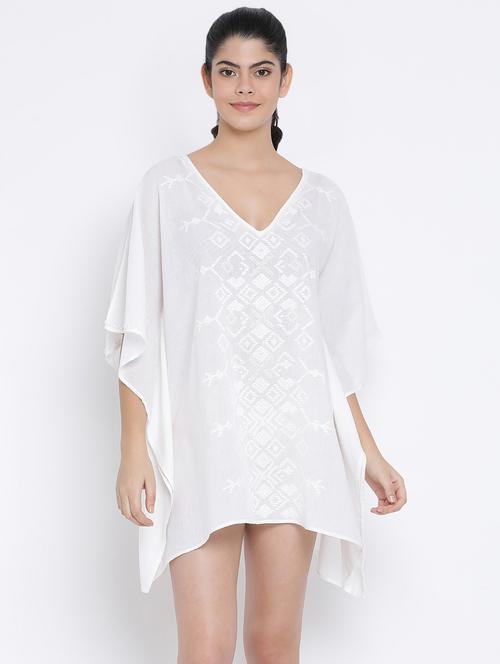 asymmetric embroidered coverup - 16448939 - Very Small Image - 1