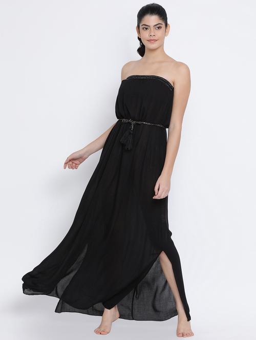 tie front maxi coverup - 16448941 - Very Small Image - 1