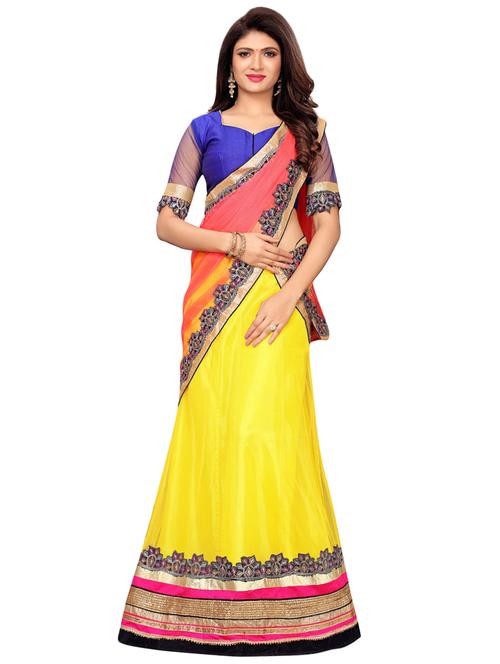 embroidered flared lehenga - 16449817 - Very Small Image - 1