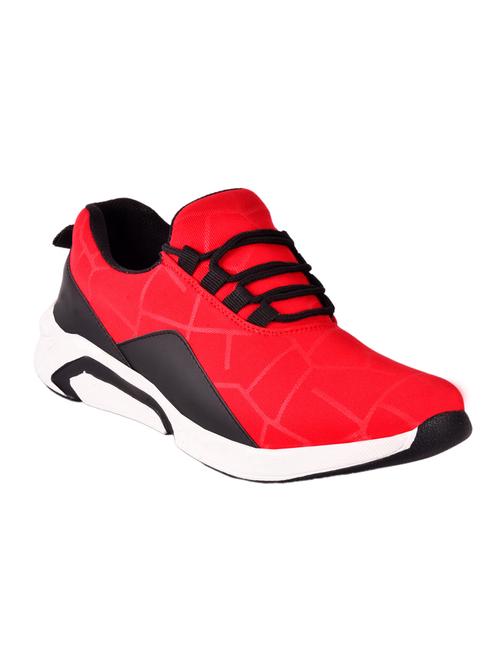aadi red fabric lace up sport shoes - 16450456 - Very Small Image - 1