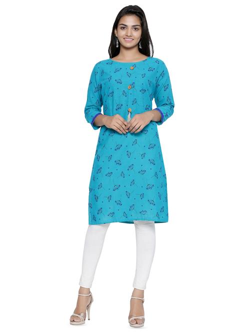 printed straight kurta - 16450591 - Very Small Image - 1