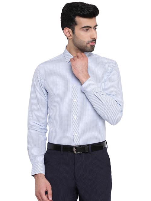 blue striped formal shirt - 16451424 - Very Small Image - 1