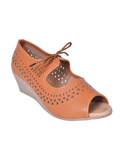 tan closed back wedges - 16451626 - Very Small Image - 1