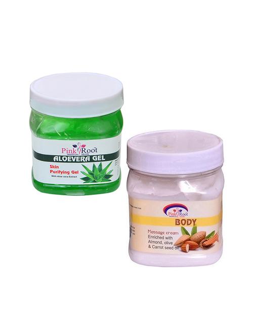 pink root aloevera gel 500gm with body cream 500gm - 16451871 - Very Small Image - 1