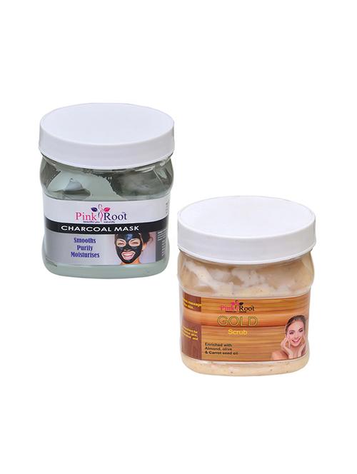 pink root charcoal mask 500gm with gold scrub 500gm - 16451944 - Very Small Image - 1