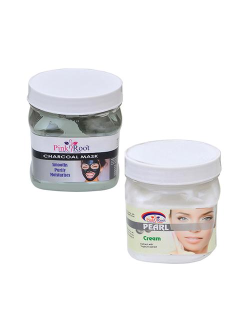pink root charcoal mask 500gm with pearl cream 500gm - 16451955 - Very Small Image - 1