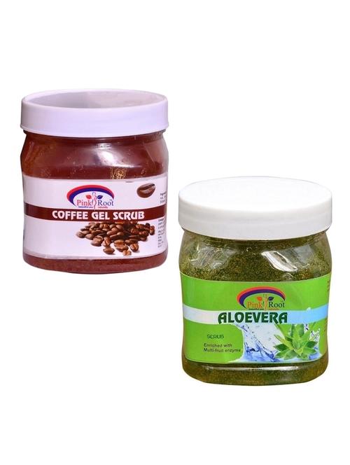 pink root coffee scrub 500gm with aloevera scrub 500gm - 16452068 - Very Small Image - 1