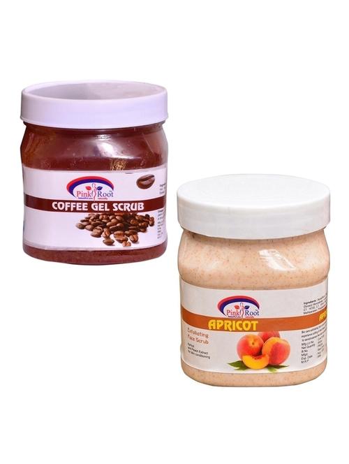 pink root coffee scrub 500gm with apricot scrub 500gm - 16452069 - Very Small Image - 1