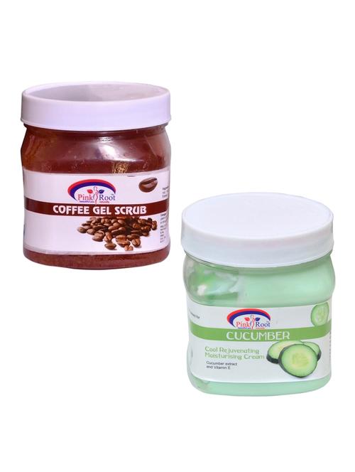 pink root coffee scrub 500gm with cucumber cream 500gm - 16452077 - Very Small Image - 1