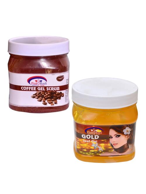 pink root coffee scrub 500gm with gold gel 500gm - 16452091 - Very Small Image - 1