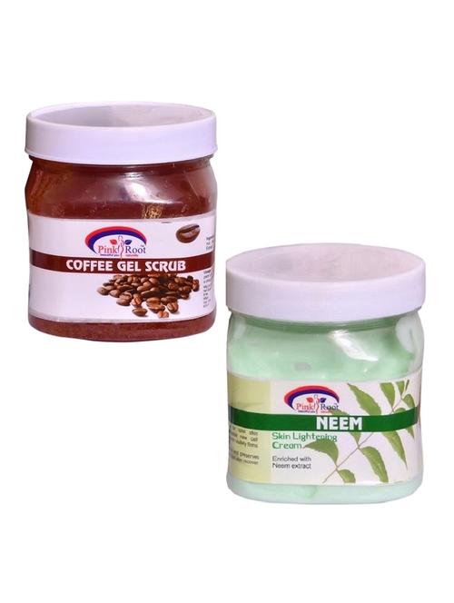pink root coffee scrub 500gm with neem cream 500gm - 16452098 - Very Small Image - 1