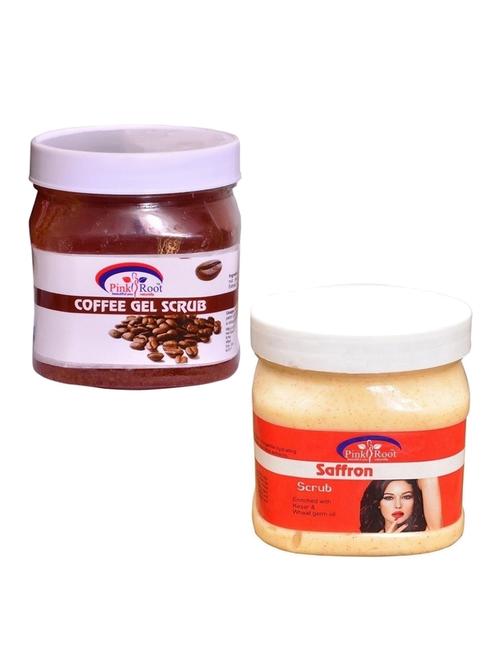 pink root coffee scrub 500gm with saffron scrub 500gm - 16452108 - Very Small Image - 1