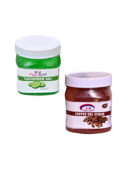 pink root cucumber gel 500gm with coffee gel scrub 500gm - 16452125 - Very Small Image - 1