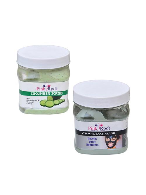 pink root cucumber scrub 500gm with charcoal mask 500gm - 16452163 - Very Small Image - 1