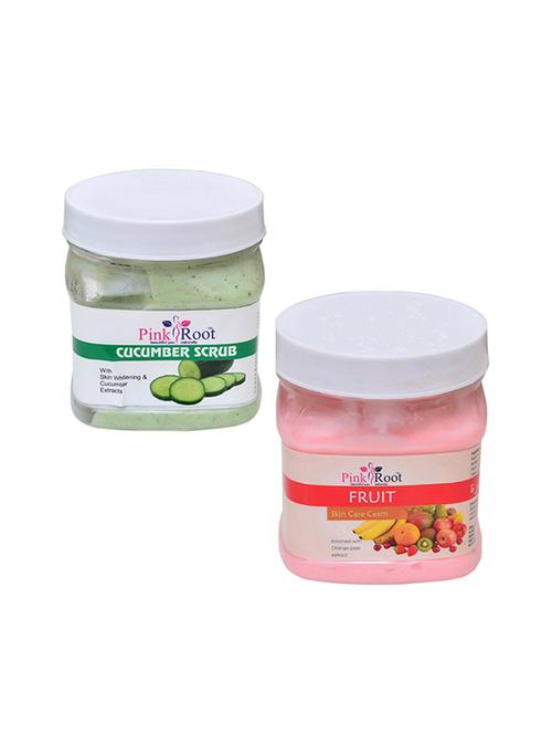 pink root cucumber scrub 500gm with fruit cream 500gm - 16452174 - Very Small Image - 1