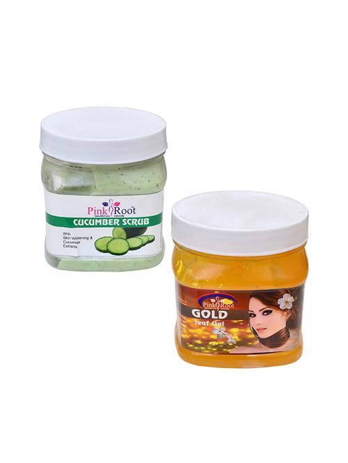 pink root cucumber scrub 500gm with gold gel 500gm - 16452178 - Very Small Image - 1