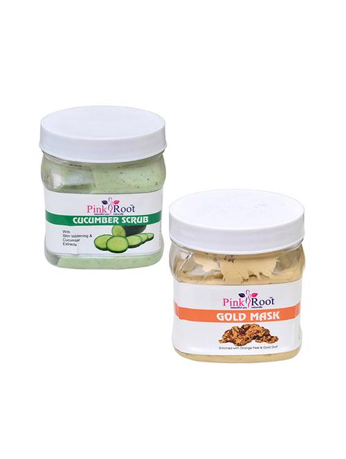 pink root cucumber scrub 500gm with gold mask 500gm - 16452179 - Very Small Image - 1