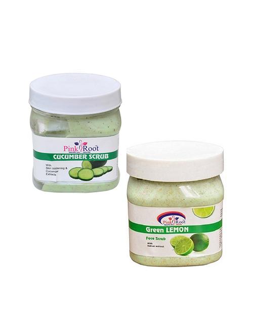 pink root cucumber scrub 500gm with green lemon scrub 500gm - 16452181 - Very Small Image - 1