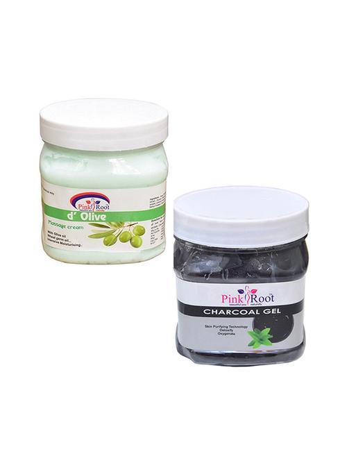 pink root d olive cream 500gm with charcoal gel 500gm - 16452206 - Very Small Image - 1