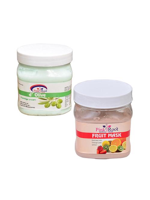 pink root d olive cream 500gm with fruit mask 500gm - 16452220 - Very Small Image - 1