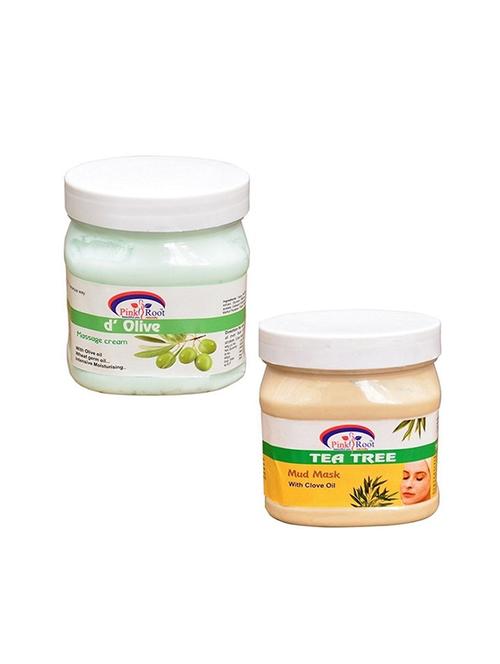 pink root d olive cream 500gm with tea tree mask 500gm - 16452242 - Very Small Image - 1