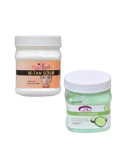 pink root de tan scrub 500gm with cucumner cream 500gm - 16452308 - Very Small Image - 1