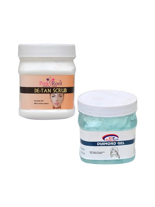 pink root de tan scrub 500gm with diamond gel 500gm - 16452311 - Very Small Image - 1