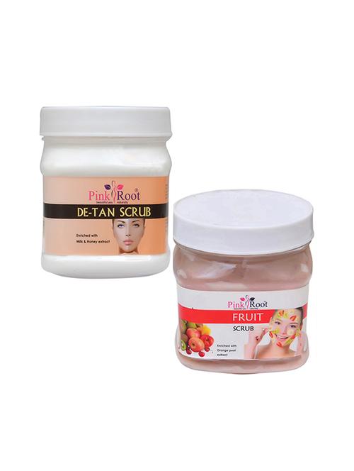 pink root de tan scrub 500gm with fruit scrub 500gm - 16452319 - Very Small Image - 1