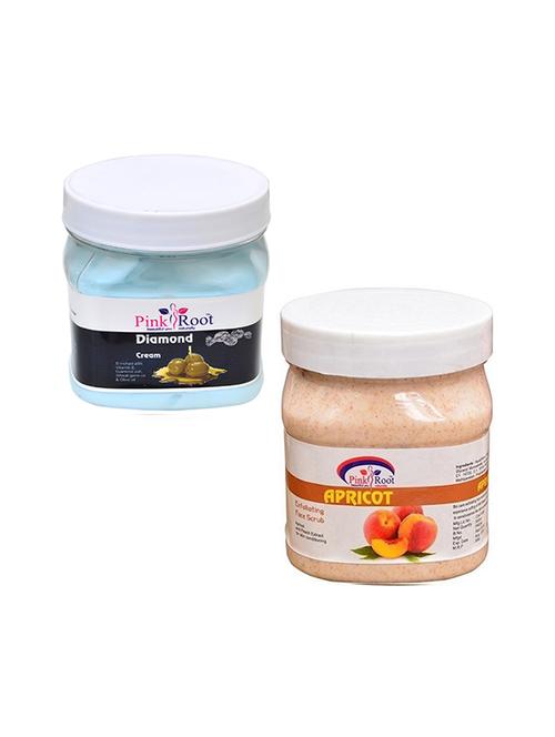 pink root diamond cream 500gm with apricot scrub 500gm - 16452347 - Very Small Image - 1