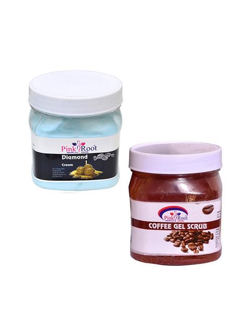 pink root diamond cream 500gm with coffee gel scrub 500gm - 16452355 - Very Small Image - 1