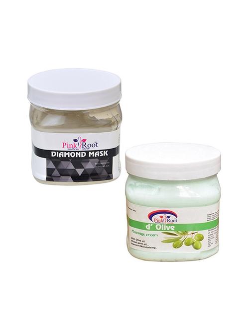 pink root diamond mask 500gm with d olive cream 500gm - 16452407 - Very Small Image - 1