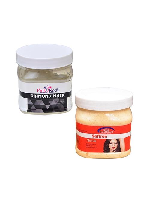 pink root diamond mask 500gm with saffron scrub 500gm - 16452432 - Very Small Image - 1