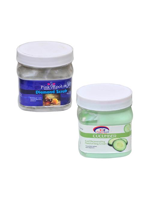 pink root diamond scrub 500gm with cucumner cream 500gm - 16452454 - Very Small Image - 1