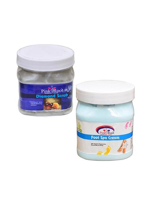 pink root diamond scrub 500gm with foot cream 500gm - 16452459 - Very Small Image - 1