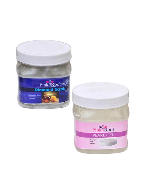 pink root diamond scrub 500gm with pearl gel 500gm - 16452478 - Very Small Image - 1