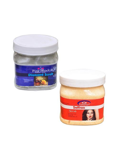 pink root diamond scrub 500gm with saffron scrub 500gm - 16452481 - Very Small Image - 1