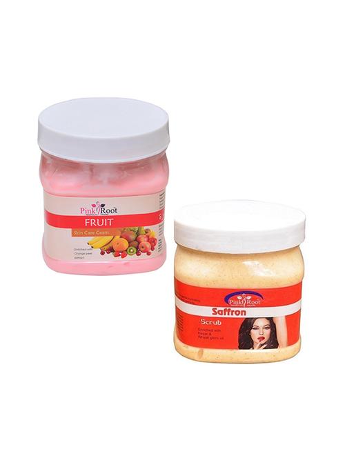 pink root fruit cream 500gm with saffron scrub 500gm - 16452528 - Very Small Image - 1