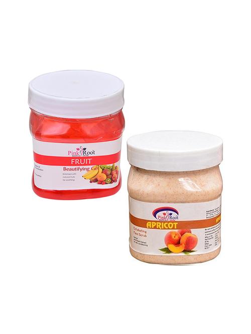 pink root fruit gel 500gm with apricot scrub 500gm - 16452539 - Very Small Image - 1