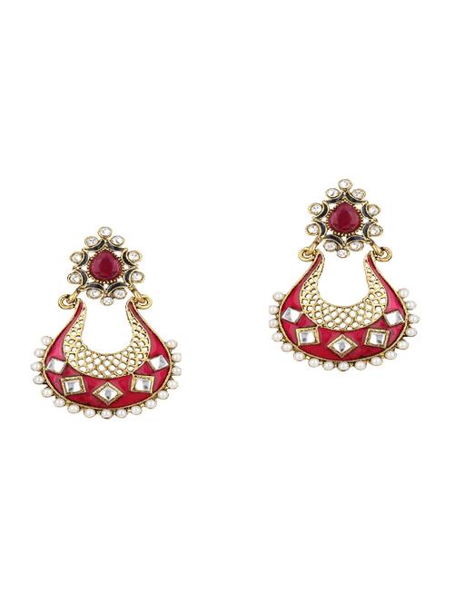 red drop earring - 16453725 - Very Small Image - 1