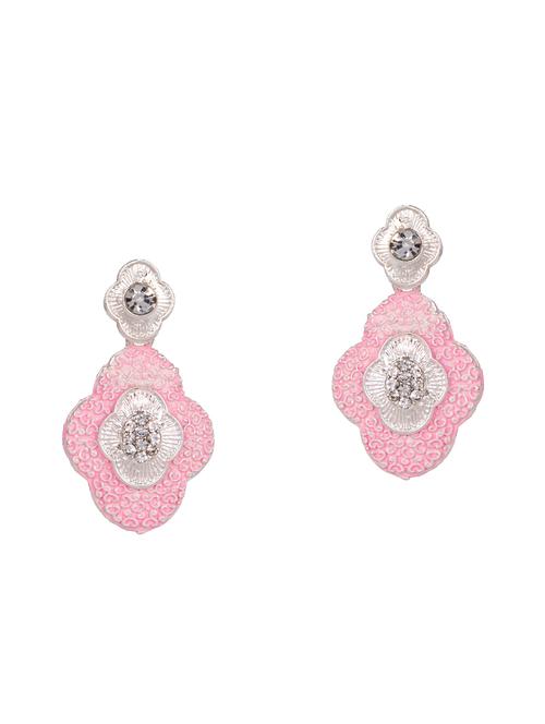 pink brass drop earring - 16454071 - Very Small Image - 1