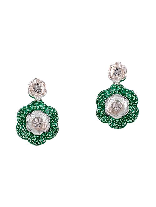 green brass drop earring - 16454077 - Very Small Image - 1