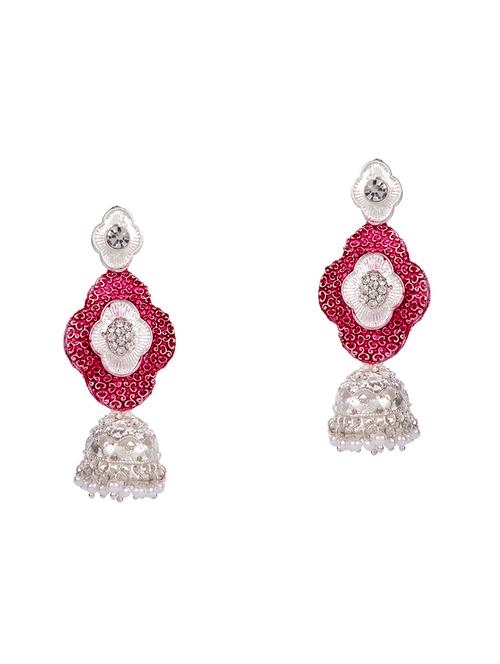 red brass jhumka earring - 16454094 - Very Small Image - 1