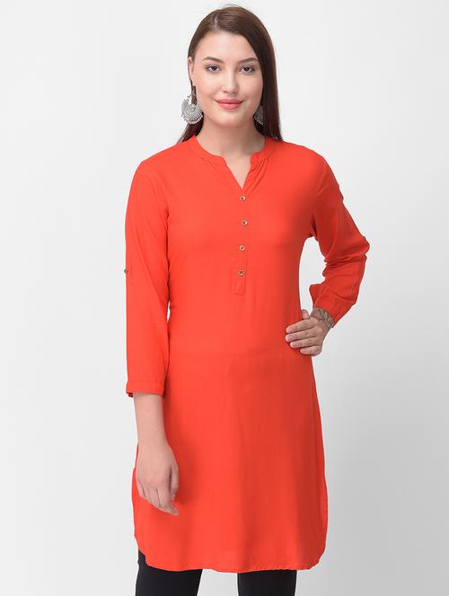 solid straight kurta - 16456351 - Very Small Image - 1