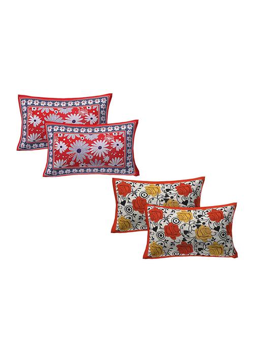kariba cotton multicolor pillow covers 2 sets (4 pieces)-17"x27" - 16456600 - Very Small Image - 1