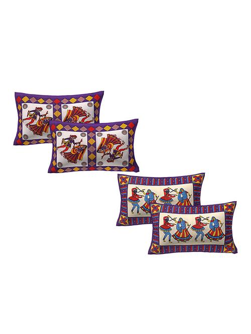 kariba cotton multicolor pillow covers 2 sets (4 pieces)-17"x27" - 16456607 - Very Small Image - 1