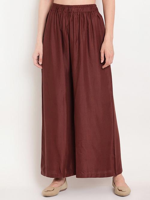 solid flared palazzo - 16457657 - Very Small Image - 1