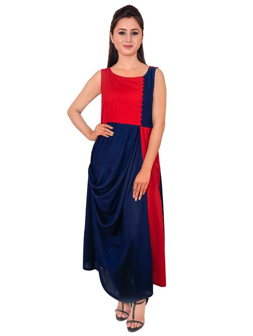color block button detail dress - 16458007 - Very Small Image - 1